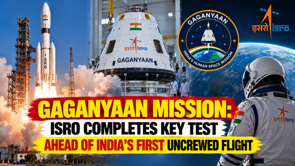 ISRO Gaganyaan mission crew module and service module separation test ahead of India's first uncrewed spaceflight
