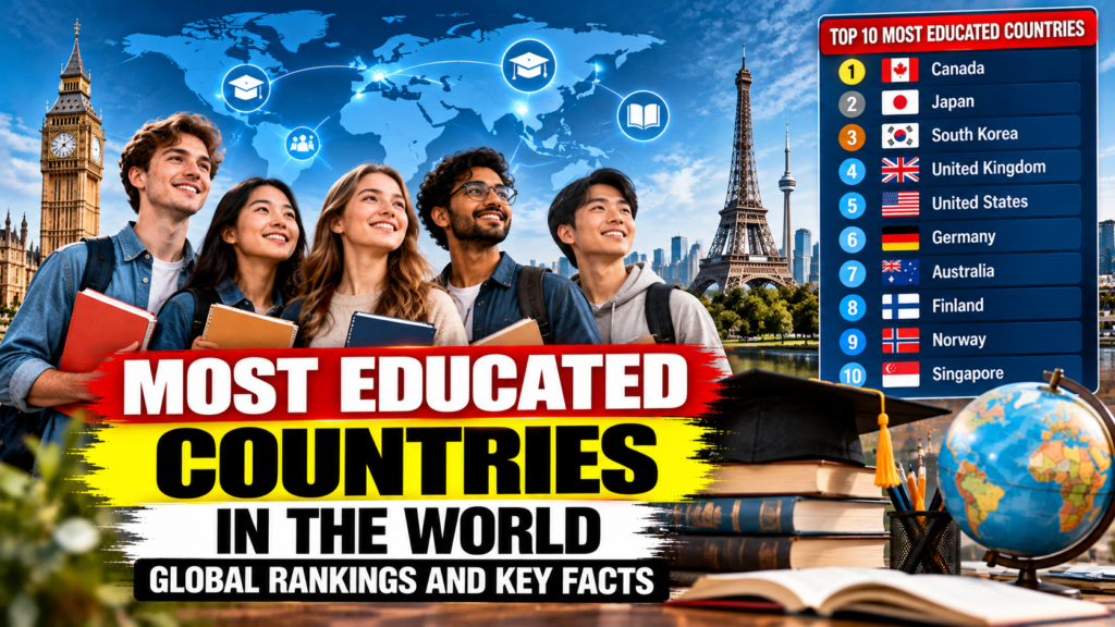 Most educated countries in the world ranked by higher education attainment