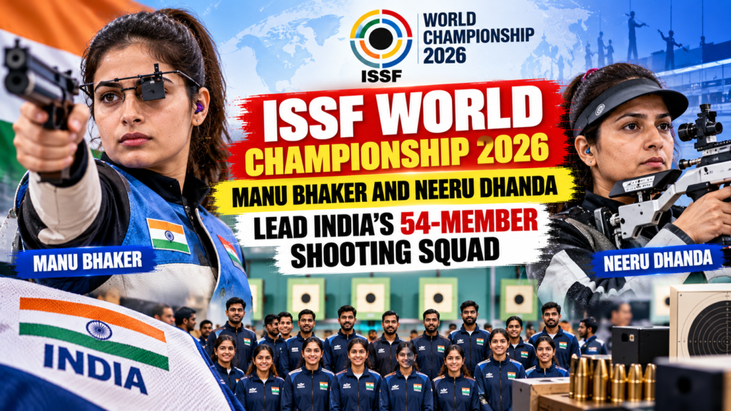 Manu Bhaker and Neeru Dhanda lead India's squad for the ISSF World Championship 2026