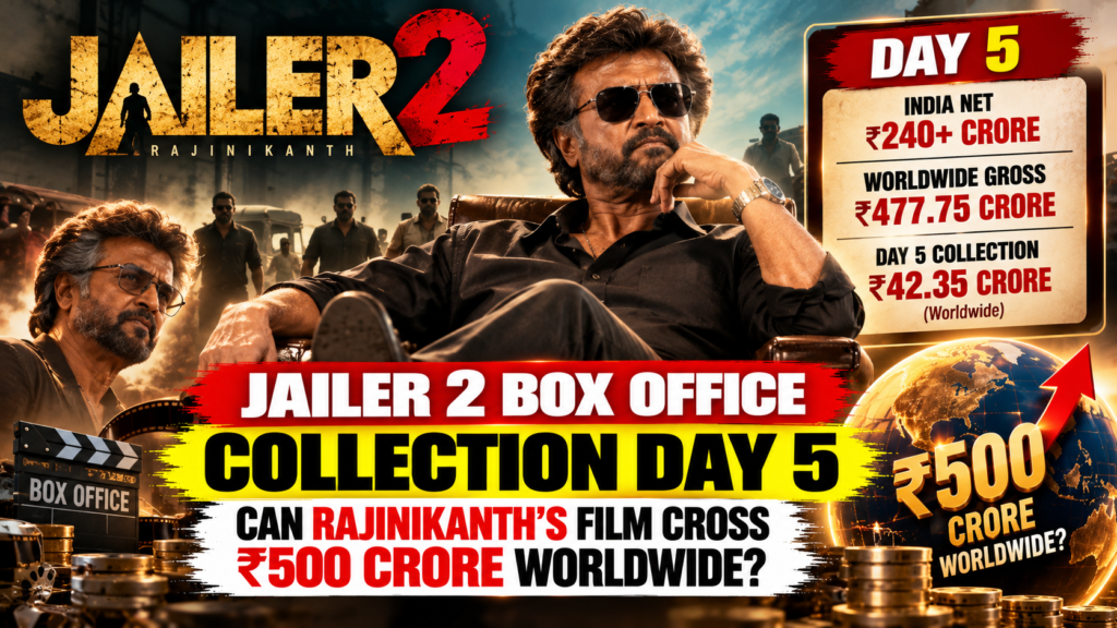 Jailer 2 box office collection Day 5 featuring Rajinikanth