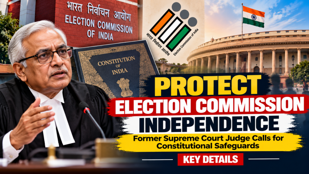 Former Supreme Court Judge Calls for Constitutional Safeguards to Protect Election Commission Independence Former Supreme Court judge Kurian Joseph on Election Commission independence and constitutional safeguards