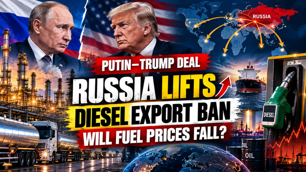 Russia partially lifts diesel export ban after Putin-Trump agreement in 2026