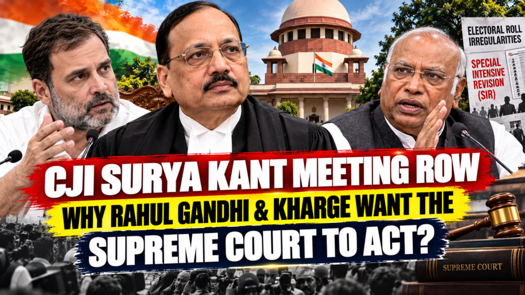 CJI Surya Kant meeting request controversy involving Congress leaders