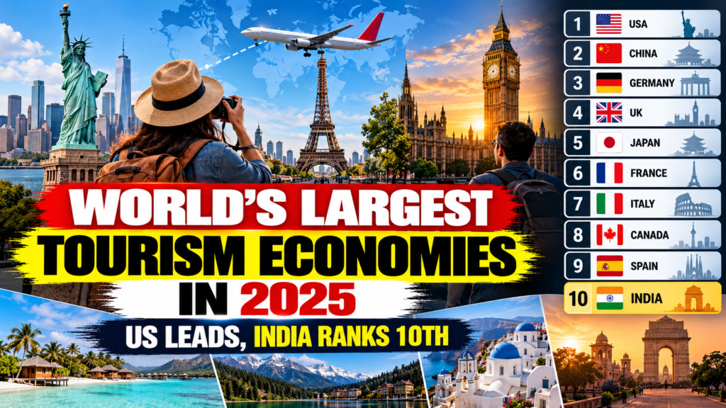 World's largest tourism economies in 2025 ranking with India in 10th place
