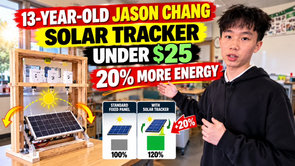 Jason Chang solar tracker prototype using gravity and water